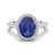 2 CT. Oval Sapphire with Classic Halo Ring