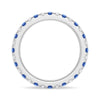 Pavé Blue Sapphire and White Sapphire Eternity Ring
