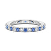 Pavé Blue Sapphire and White Sapphire Eternity Ring