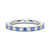 Pavé Blue Sapphire and White Sapphire Eternity Ring