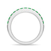 Pavé Emerald Half Eternity Ring
