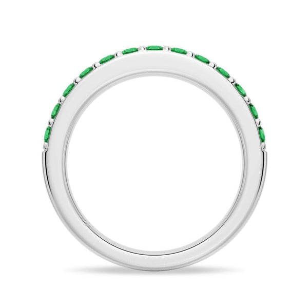 Pavé Emerald Half Eternity Ring