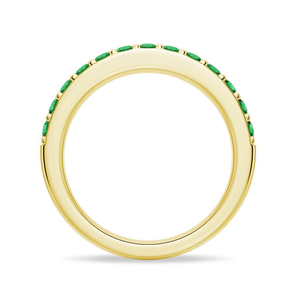 Pavé Emerald Half Eternity Ring