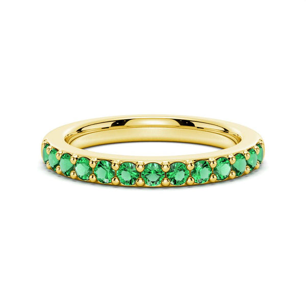 Pavé Emerald Half Eternity Ring