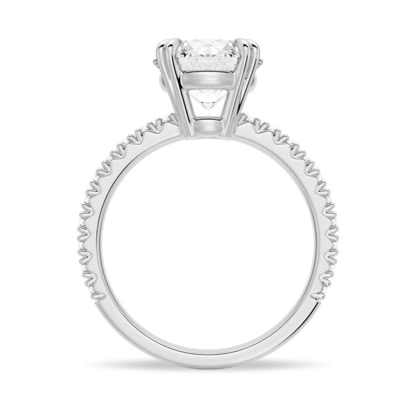 Solitaire Round Cut Engagement Ring Set With Matching Wedding Band