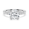 Solitaire Round Cut Engagement Ring Set With Matching Wedding Band