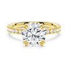Solitaire Round Cut Engagement Ring Set With Matching Wedding Band