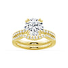 Solitaire Round Cut Engagement Ring Set With Matching Wedding Band