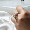 Heart Shaped Moissanite Engagement Ring with Tapered Baguette Side Stones