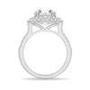 Double Micropavé Halo Moissanite Engagement Ring With Accents