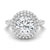 Double Micropavé Halo Moissanite Engagement Ring With Accents