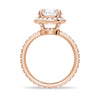 Round Brilliant Micropavé Halo Moissanite Engagement Ring