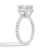 Round Brilliant Micropavé Halo Moissanite Engagement Ring