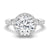 Round Brilliant Micropavé Halo Moissanite Engagement Ring