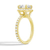 Round Brilliant Micropavé Halo Moissanite Engagement Ring