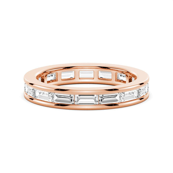3.21 CT. Channel Set Baguette Cut Moissanite Wedding Eternity Band