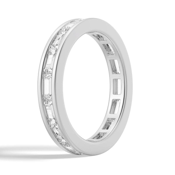3.21 CT. Channel Set Baguette Cut Moissanite Wedding Eternity Band