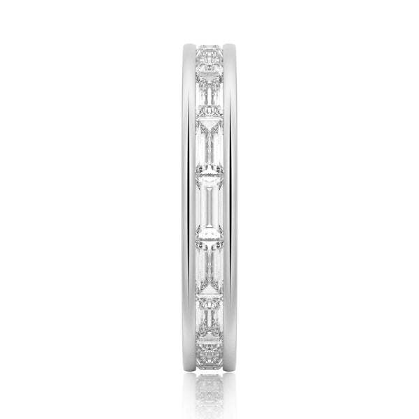 3.21 CT. Channel Set Baguette Cut Moissanite Wedding Eternity Band
