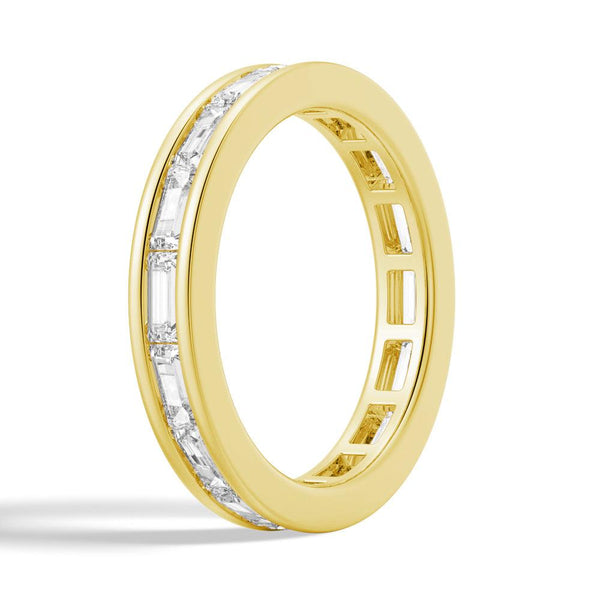3.21 CT. Channel Set Baguette Cut Moissanite Wedding Eternity Band