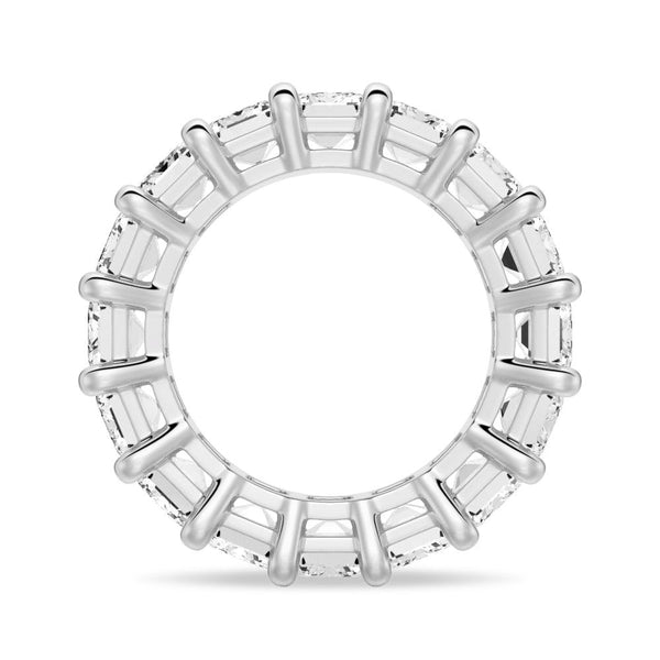 8.9 CT. Prong Set Emerald Cut Moissanite Eternity Wedding Band