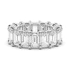 8.9 CT. Prong Set Emerald Cut Moissanite Eternity Wedding Band