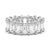 8.9 CT. Prong Set Emerald Cut Moissanite Eternity Wedding Band