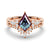 2 CT. Art Deco Kite Cut Alexandrite Engagement Ring Set With Moissanite Accents