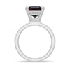 3 CT. Princess Cut Alexandrite Engagement Ring With Moissanite Accents