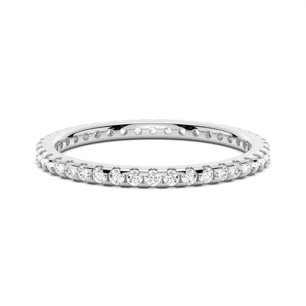 Petite Pavé Scalloped Moissanite Eternity Band