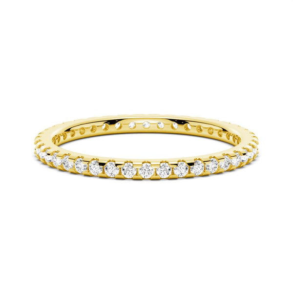 Petite Pavé Scalloped Moissanite Eternity Band