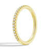 Petite Pavé Round Moissanite Half Eternity Band