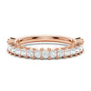 Princess Cut Moissanite Half Eternity Band