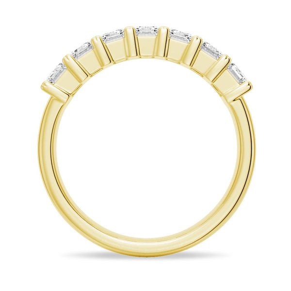 2.8 ctw Emerald Cut Moissanite Half Eternity Band