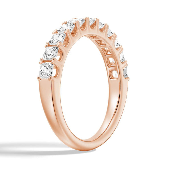 1.65 ctw Princess Cut Moissanite Half Eternity Band