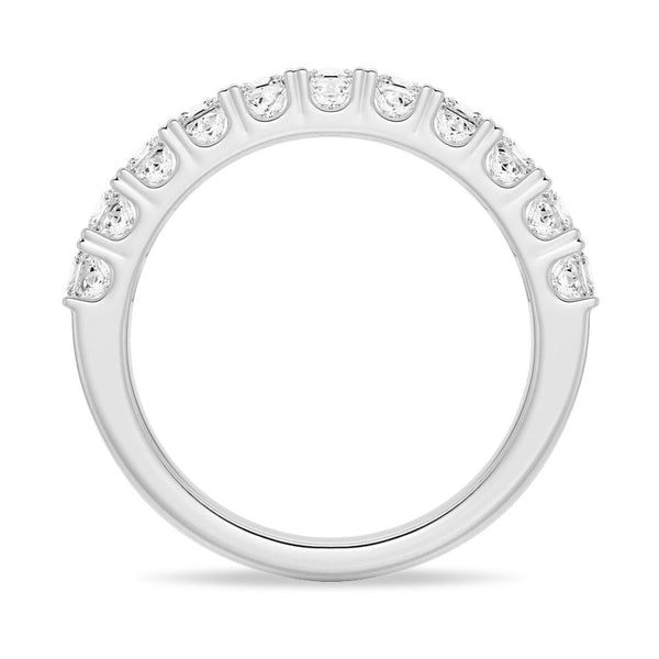 1.65 ctw Princess Cut Moissanite Half Eternity Band