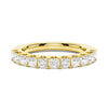 Round And Princess Moissanite Eternity Bands with Curved V Wedding Stacking Rings