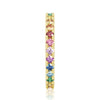 Multi Color Rainbow Gemstones Eternity Band