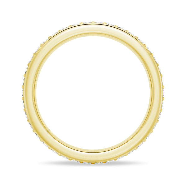 Double Row Pavé Moissanite Eternity Band