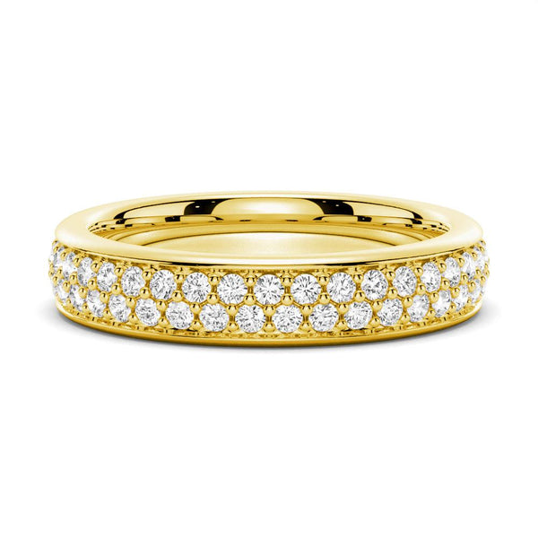 Double Row Pavé Moissanite Eternity Band