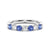 Blue Sapphire and Moissanite Anniversary Band
