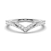Classic Curved V Moissanite Wedding Band