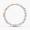 5.6mm Two Tone Round Moissanite Men's Eternity Wedding Band