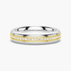 5.1mm Rotatable Two Tone Round Moissanite Men's Eternity Wedding Band
