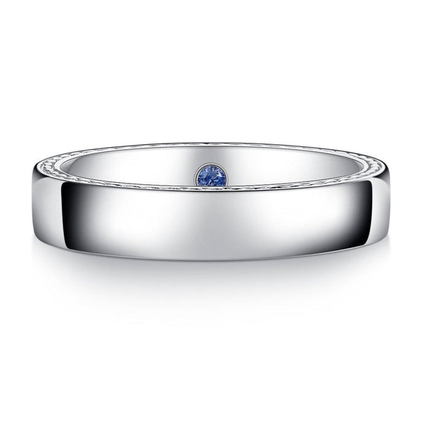 Petite Infinity Pave and High Polished Finish Couple's Ring Set