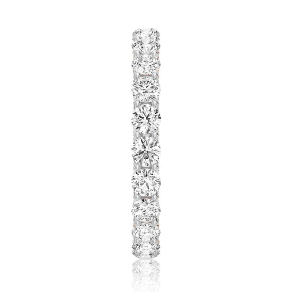 Two Tone Moissanite Wedding Band With Hidden Pave