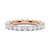 Two Tone Moissanite Wedding Band With Hidden Pave