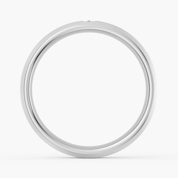 5.7mm Satin Finish Emerald Cut Moissanite Men's Wedding Band