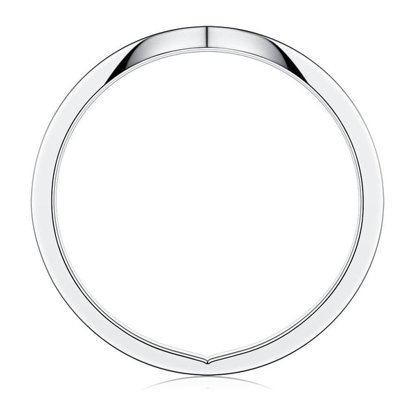 Petite Infinity Pave and High Polished Finish Couple's Ring Set