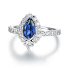 "ENDLESS BLUE" Pear Shaped Sapphire Ring