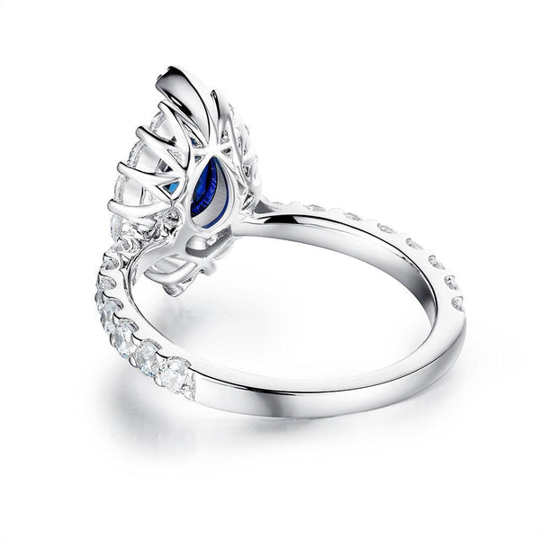 "ENDLESS BLUE" Pear Shaped Sapphire Ring
